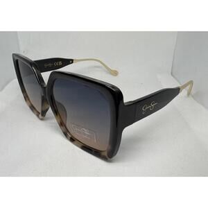 Jessica Simpson Women’s Black Fade Plus Size Square Metal Tip Sunglasses J6325